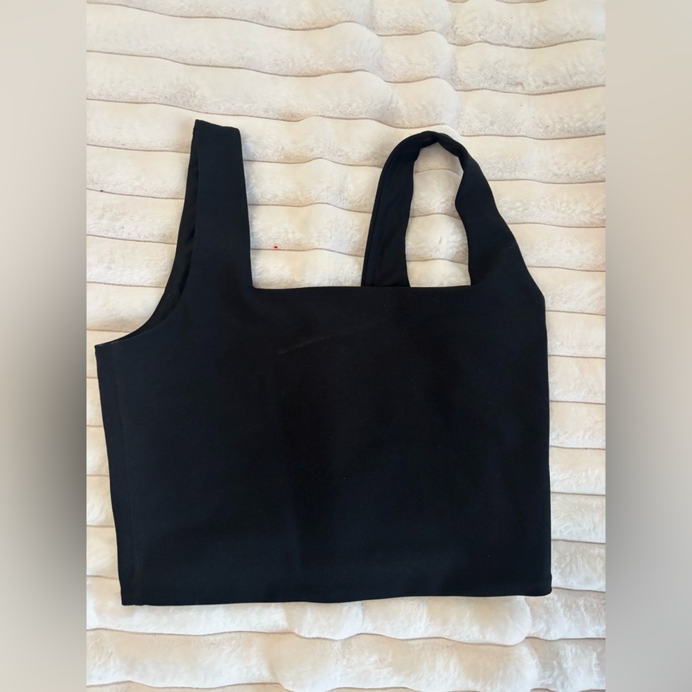 YPB square neck black bra size small